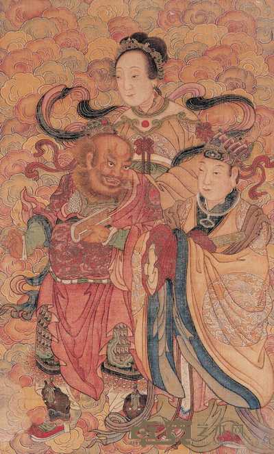 佚名 天地降福 镜心 70×42cm